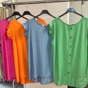 Ladies Top with Full Length Buttons down the back - Betty Boo Range
