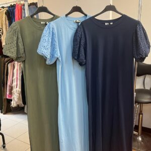 Summer Dress With Detailing on Arms T-Shirt Dress Long - Fruity Loo