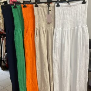 Strapless Jumpsuit Ruched Chest Area With Pockets - Toni Range