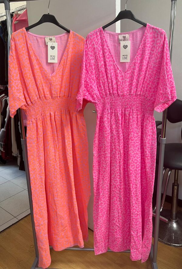 Long Bright Animal Print Summer Dress - Malibu Girl Range