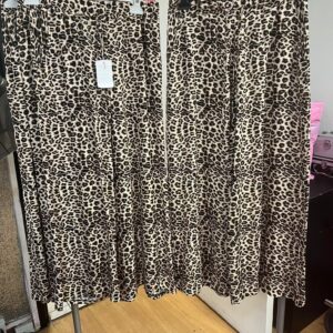 Leopard Print Nylon Cool Trousers with Elasticated Waist - Liza Range