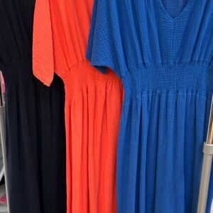 Long Evening Dress V Neck Beautiful Soft Material Made in Italy - Bella Range
