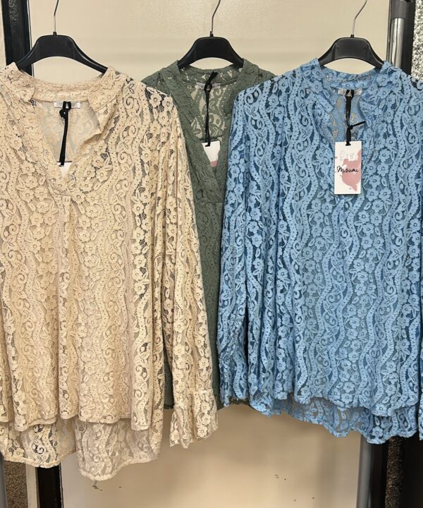 Lace Still Top with Vest underlay to prevent being see through - Sally Range