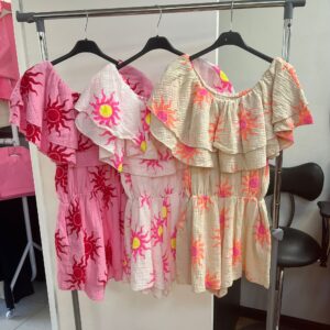 Playsuit With Tiered Design in Different Designs - Harper Range