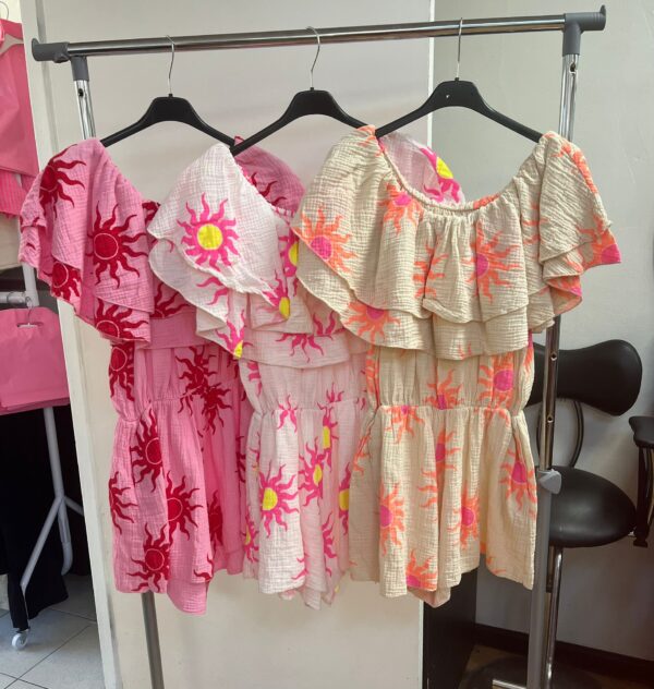 Playsuit With Tiered Design in Different Designs - Harper Range