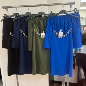 Strappy Shorts Co Ord Set with Metal Gold Links - Hallie Range