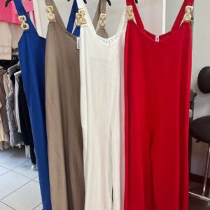 Jumpsuit Elegant Solid Colour with Gold Links - Violet Range