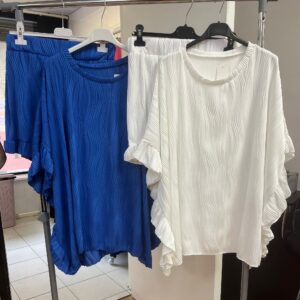 Co ord Short Set Mid Sleeve Wave Design - Short Wave Range