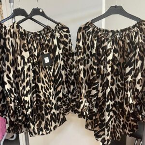 Gypsy Top in a Floaty Design Leopard / Animal Print - Leonie Range