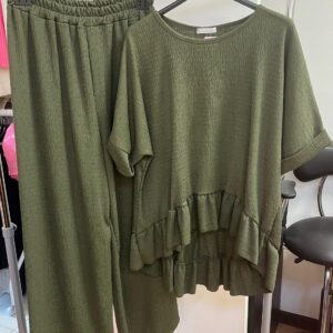 Co Ord Set Long Trousers For Comfort - Kallie Range Khaki Only