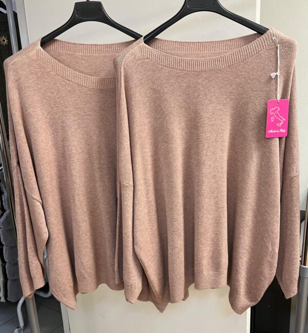 Light Weight Wool Jumper in Solid Colour in Oat - Oarleigh