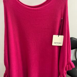 Light Weight Bat Wing Jumper Wool with Ruffled Arms - Steph Range