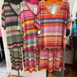 Co Ord Stripe Bright and Fun with Colour Trim - India Range