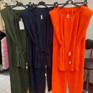 Summer Co Ord Set With Waist Tie Capped Sleeves - Wilma Range