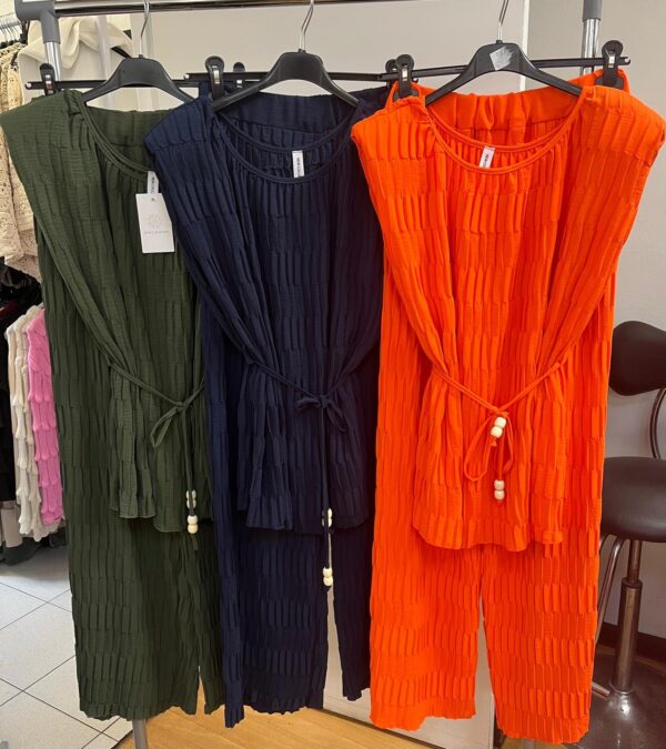 Summer Co Ord Set With Waist Tie Capped Sleeves - Wilma Range