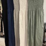 Strapless Ruched at Bust Jumpsuit Solid Colour In Cheesecloth Material - Chaney Range