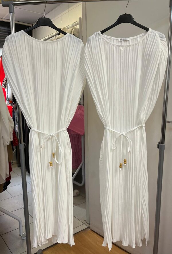 Full Length Ladies Dress Pleated Style with Tie Waist String - Lynne Range