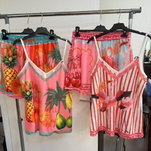 Fun Shorts Co Ord Set Spaghetti Strap  - Tessa Range
