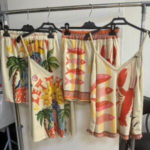 Fun Shorts Co Ord Set Spaghetti Strap  - Thea Range
