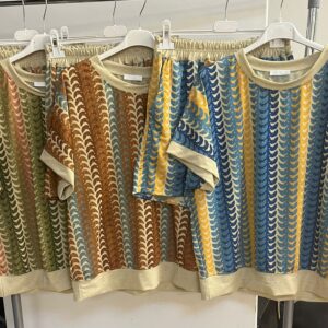 Shorts Co Ord Set with Aztec Stripe Round Neck - Carrie Range