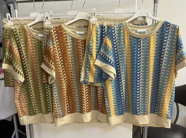 Shorts Co Ord Set with Aztec Stripe Round Neck - Carrie Range