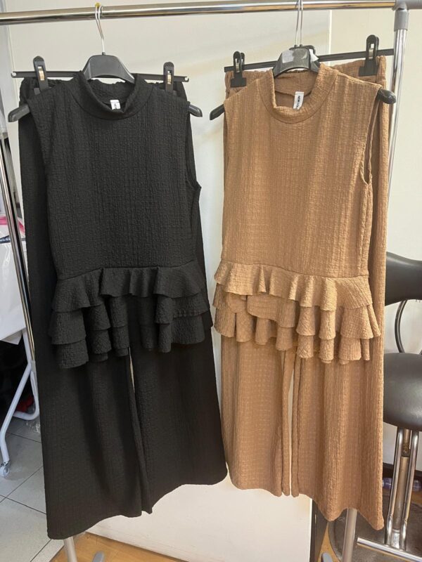 Cheesecloth Co Ord Sleeveless Ruffle Tier Bottom on the Top - Sarah Range