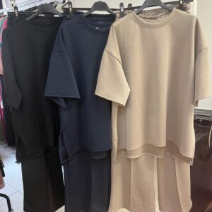 Co ord Plain Sets Round Neck Wide Leg - Sophie Range