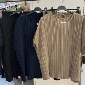 Shorts Co Ord Set Pleated Design with Round Neck - Mercy Range