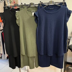 Cheese Cloth Co Ord Set with Capped SleevesLong Trousers - Tammy Range