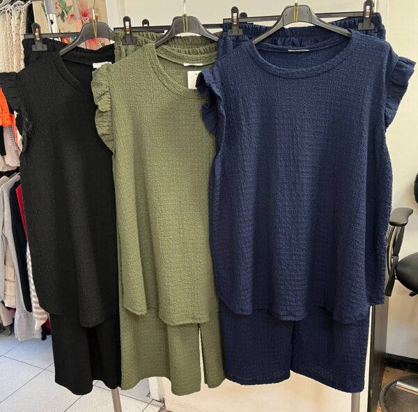 Cheese Cloth Co Ord Set with Capped SleevesLong Trousers - Tammy Range
