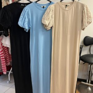 Summer Dress With Detailing on Arms T-Shirt Dress Long - Fruity Loo
