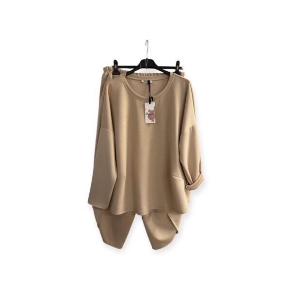 Cotton Co ord Trousers Set With Bat Wing Trousers Solid Colour - Beattie Range