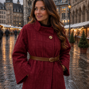 Ladies Cape Style Cloak with Belted Waist - Clover Range