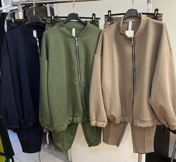 Plain Ladies Track Suit Sets Lightweight Round Neck Straight Leg -  Torie Range