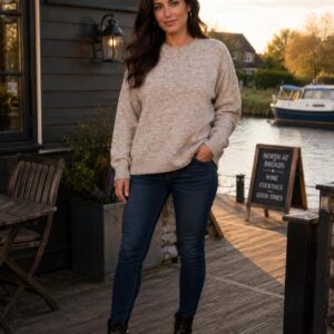 Jumper Natural Blend Plain Style Long Sleeve - Lizzie Range